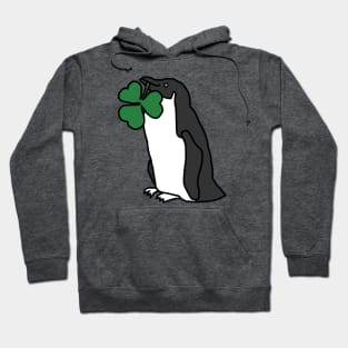 Saint Patricks Day Penguin with Shamrock Hoodie